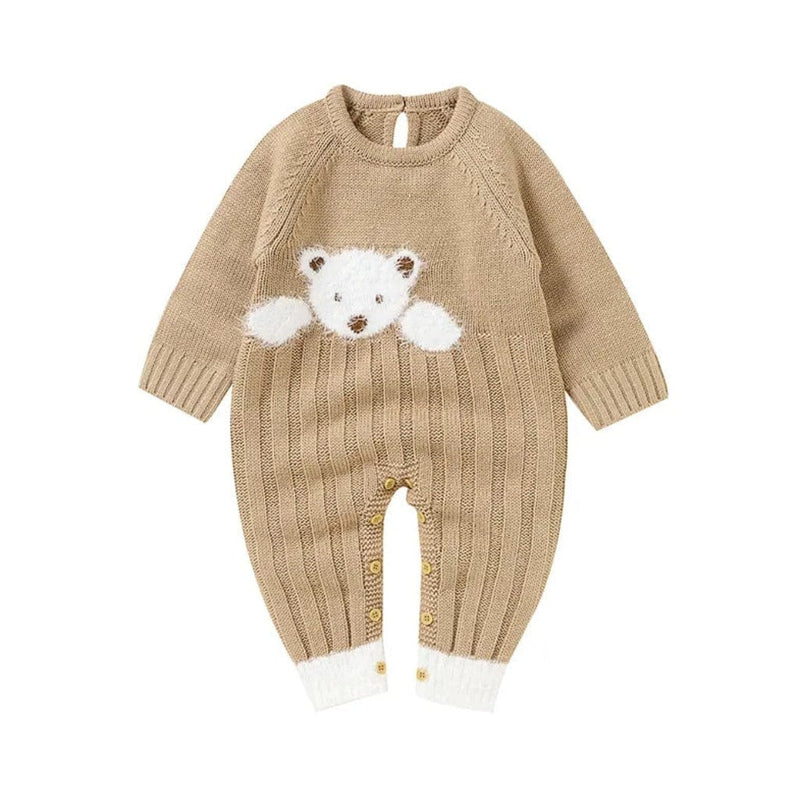 ONEAKIDS Baby & Toddler clothing BEIGE / 3-6M Warm Teddy Bear Romper