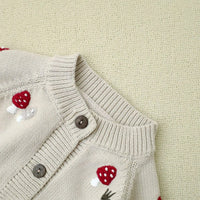 ONEAKIDS Baby & Toddler clothing Beige Mushroom Knit Cardigan