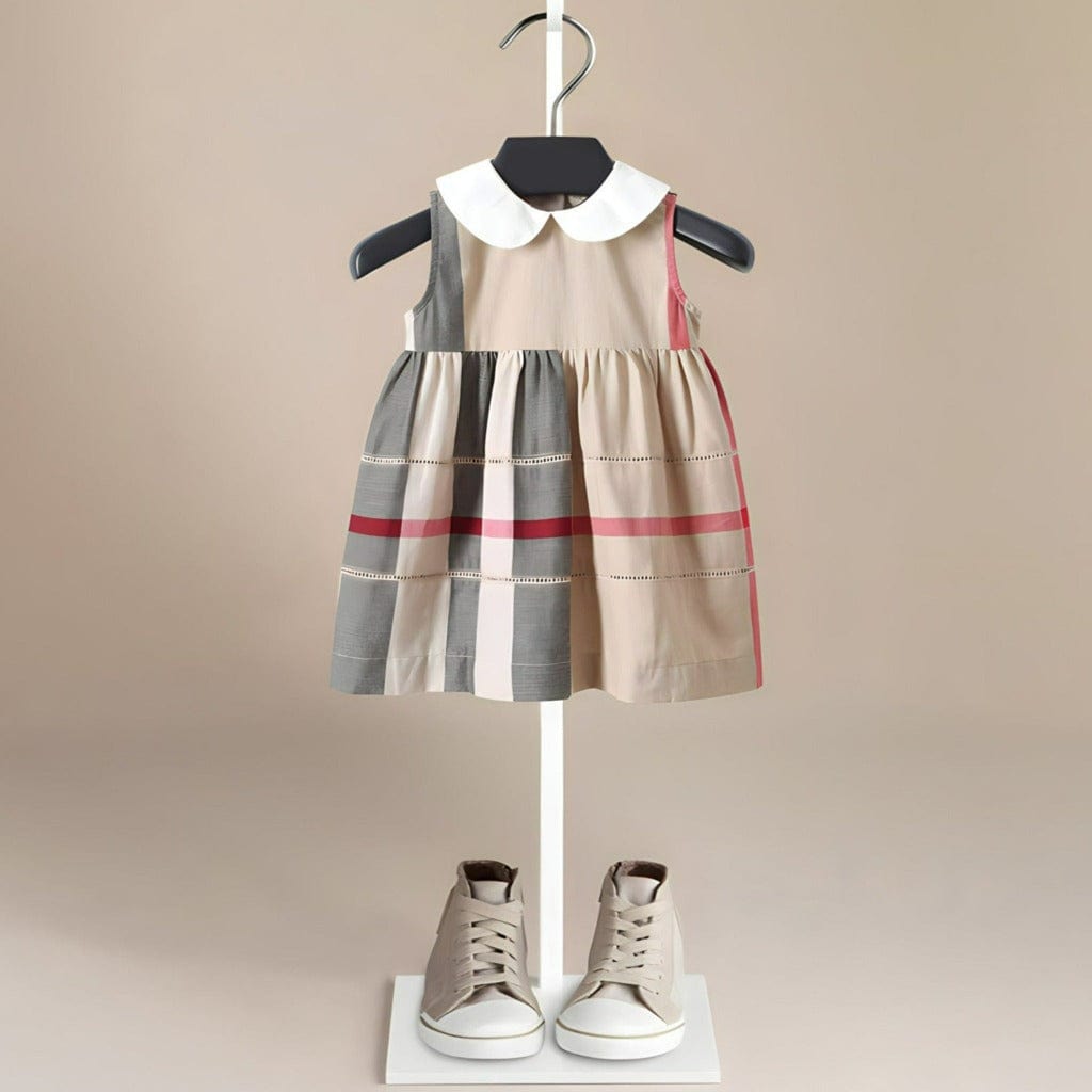 ONEAKIDS Baby & Toddler clothing Beige Plaid NYC Dress