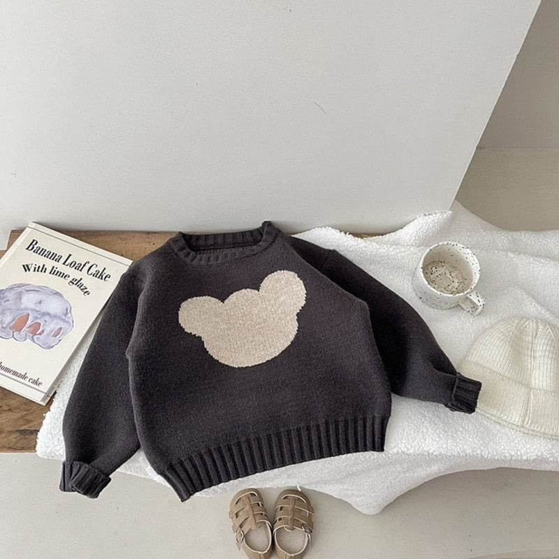 ONEAKIDS Baby & Toddler clothing BLACK / 6-12M Cozy Wool Mickey Baby Sweatshirt