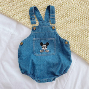 ONEAKIDS Baby & Toddler clothing BLUE / 3-6M Denim Baby & Toddler Romper