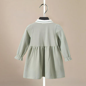 ONEAKIDS Baby & Toddler clothing Sage Green Long Sleeved Girls' Dress