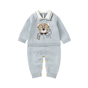 ONEAKIDS Baby & Toddler clothing SKY / 3-6M Warm Teddy Bear Romper