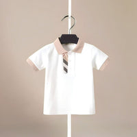 ONEAKIDS Baby & Toddler clothing WHITE / 12-18M Organic Cotton Jersey Polo Shirt