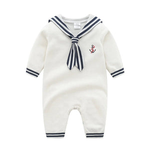 ONEAKIDS Baby & Toddler clothing WHITE / 3-6M Sailor Baby and Toddler Romper