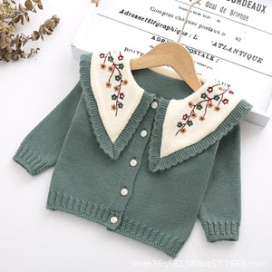 ONEAKIDS Baby & Toddler Outfits Floral Knitted Cardigan