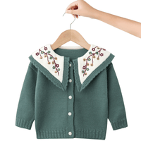 ONEAKIDS Baby & Toddler Outfits GREEN / 12-18M Floral Knitted Cardigan