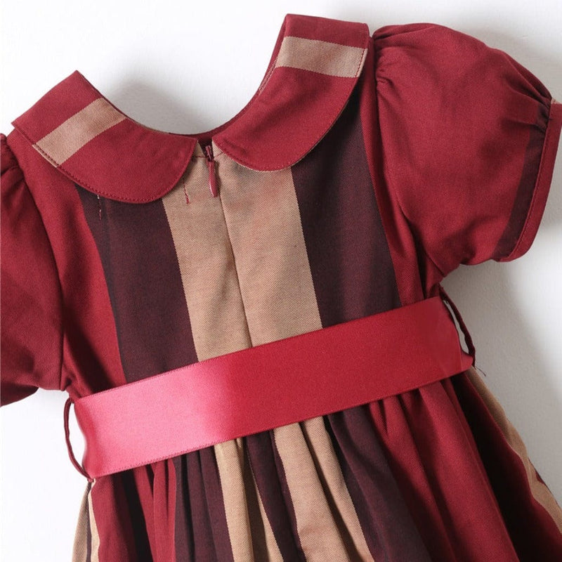 ONEAKIDS Baby & Toddler Outfits Organic Cotton Red Plaid Dress