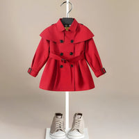 ONEAKIDS Baby & Toddler Outfits RED / 12-18M Girls' Vintage Trench Coat 1-7 Years