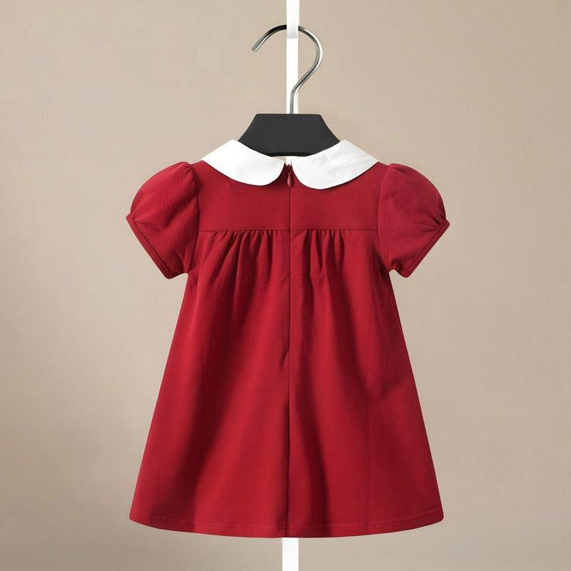 ONEAKIDS Baby & Toddler Outfits Red Retro Cotton Dress