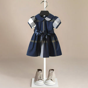 ONEAKIDS Baby & Toddler Outfits Sierra Blue Plaid Dress