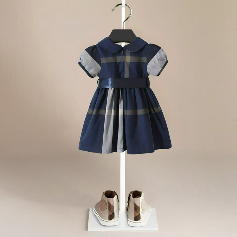 ONEAKIDS Baby & Toddler Outfits Sierra Blue Plaid Dress