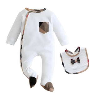 ONEAKIDS Baby & Toddler Outfits WHITE / 0-3M Baby Romper & Bid Set