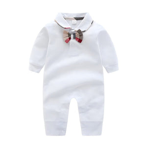 ONEAKIDS Baby & Toddler Outfits WHITE / 0-3M Bow Tie Baby Romper