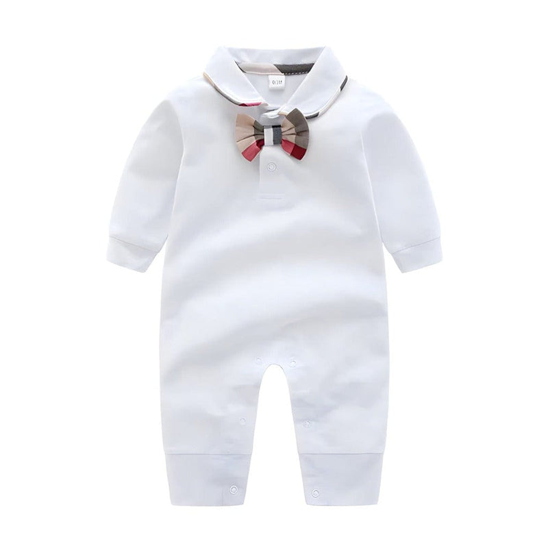 ONEAKIDS Baby & Toddler Outfits WHITE / 0-3M Bow Tie Baby Romper