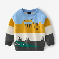 ONEAKIDS Baby & Toddler Tops SKY / 6-12M Animal Knit Boys' Sweater