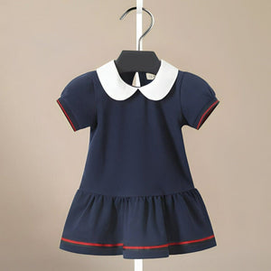 ONEAKIDS BLUE / 12-18M Cotton Classic Polo Dress for Girls