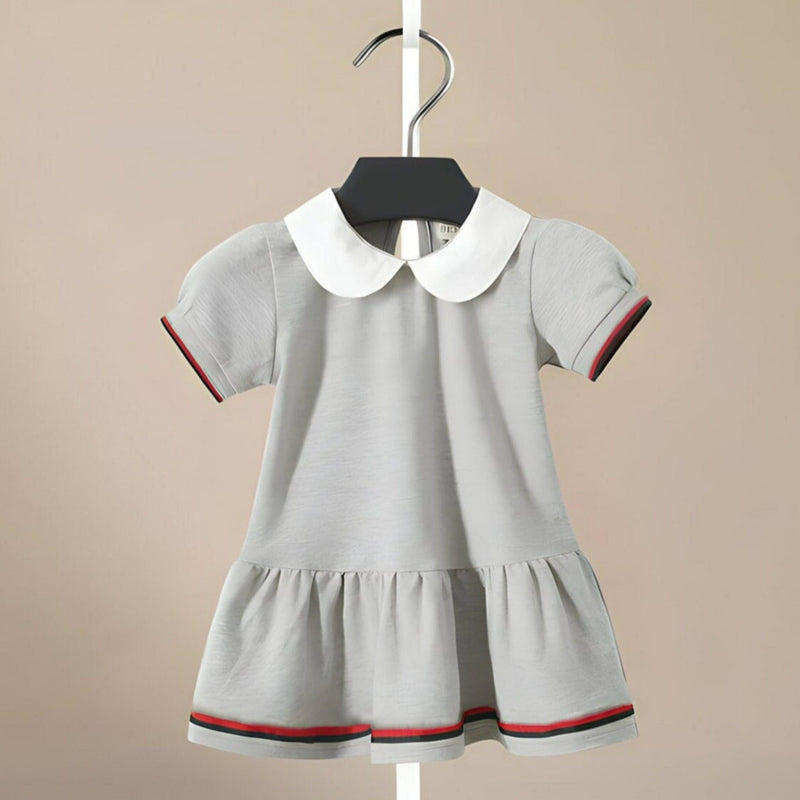 ONEAKIDS GRAY / 12-18M Cotton Classic Polo Dress for Girls