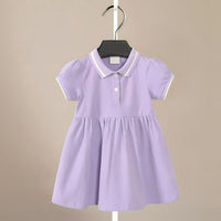 ONEAKIDS LAVENDER / 18-24M Organic Cotton Love Polo Dress