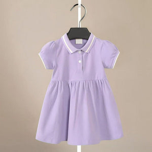 ONEAKIDS LAVENDER / 18-24M Organic Cotton Love Polo Dress