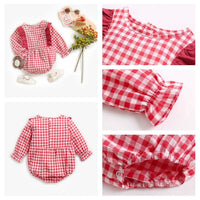 ONEAKIDS Long-Sleeved Checkered Bodysuit