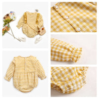 ONEAKIDS Long-Sleeved Checkered Bodysuit