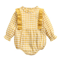 ONEAKIDS Long-Sleeved Checkered Bodysuit