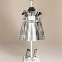 ONEAKIDS Retro Plaid Dress for Girls