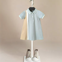 ONEAKIDS Trendy Polo Dress in Sage Blue