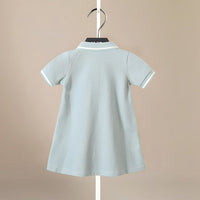 ONEAKIDS Trendy Polo Dress in Sage Blue