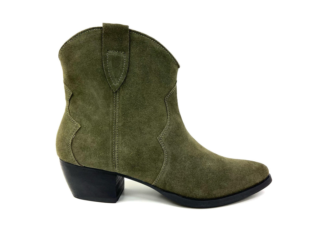 oobash Chili Olive Short Western Bootie