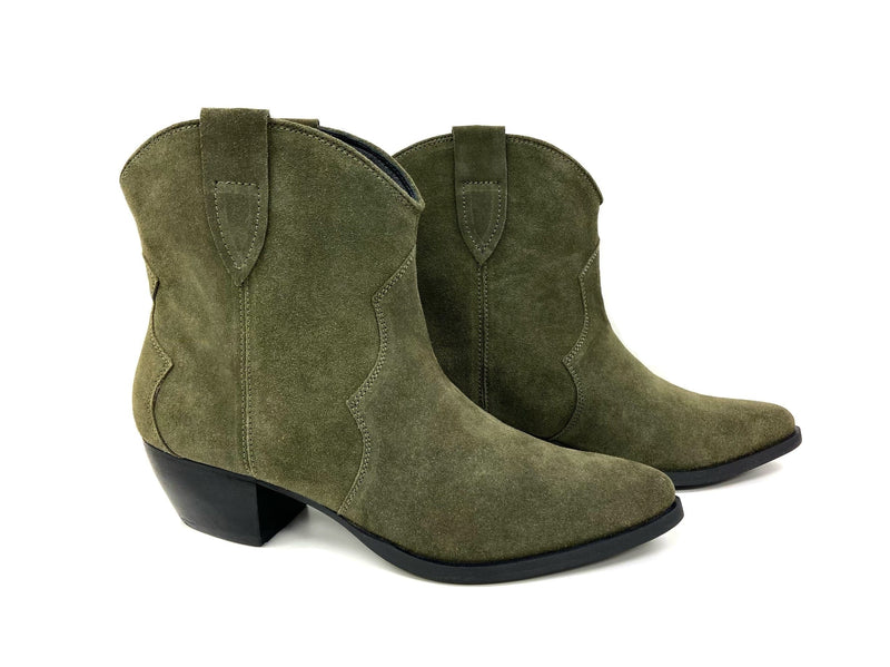 oobash Chili Olive Short Western Bootie