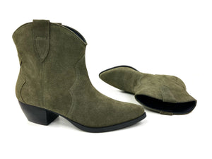 oobash Chili Olive Short Western Bootie