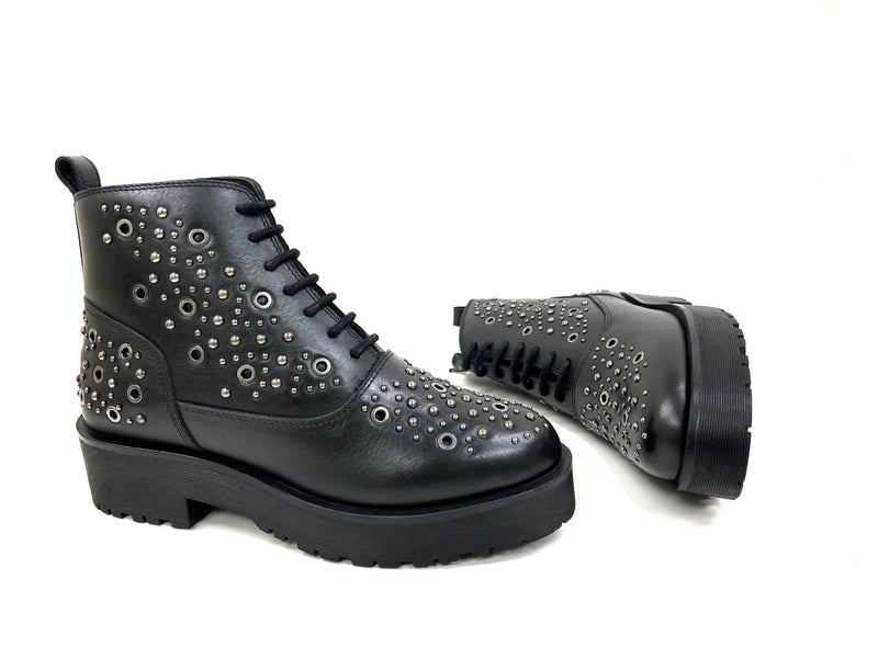 oobash Robyn Black Studded Bootie