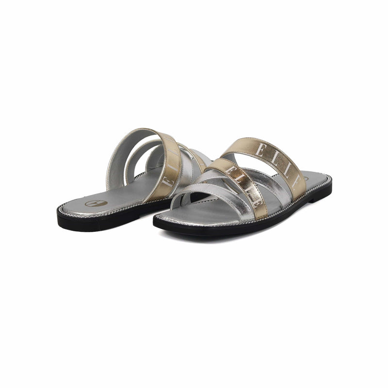 oobash Shoes Oceana Comfy Fit Classic Faux Leather Sandal in Silver