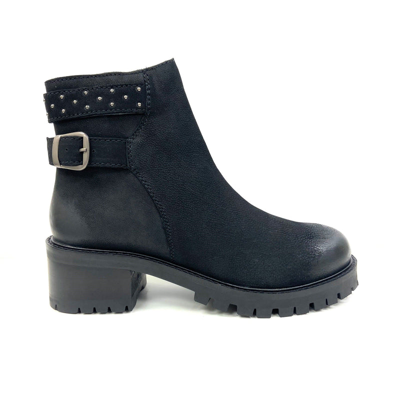 oobash Tornado Black Studded Bootie