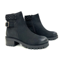 oobash Tornado Black Studded Bootie