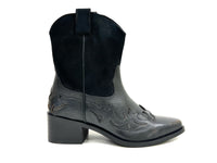 oobash Venti Black Mid Calf Western Boot