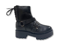 oobash Women's Boots Claire Black Biker Boots