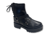 oobash Women's Boots Claire Black Biker Boots