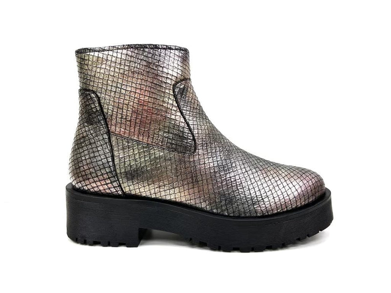 oobash Women's Boots Emilia Metallic Ankle Bootie