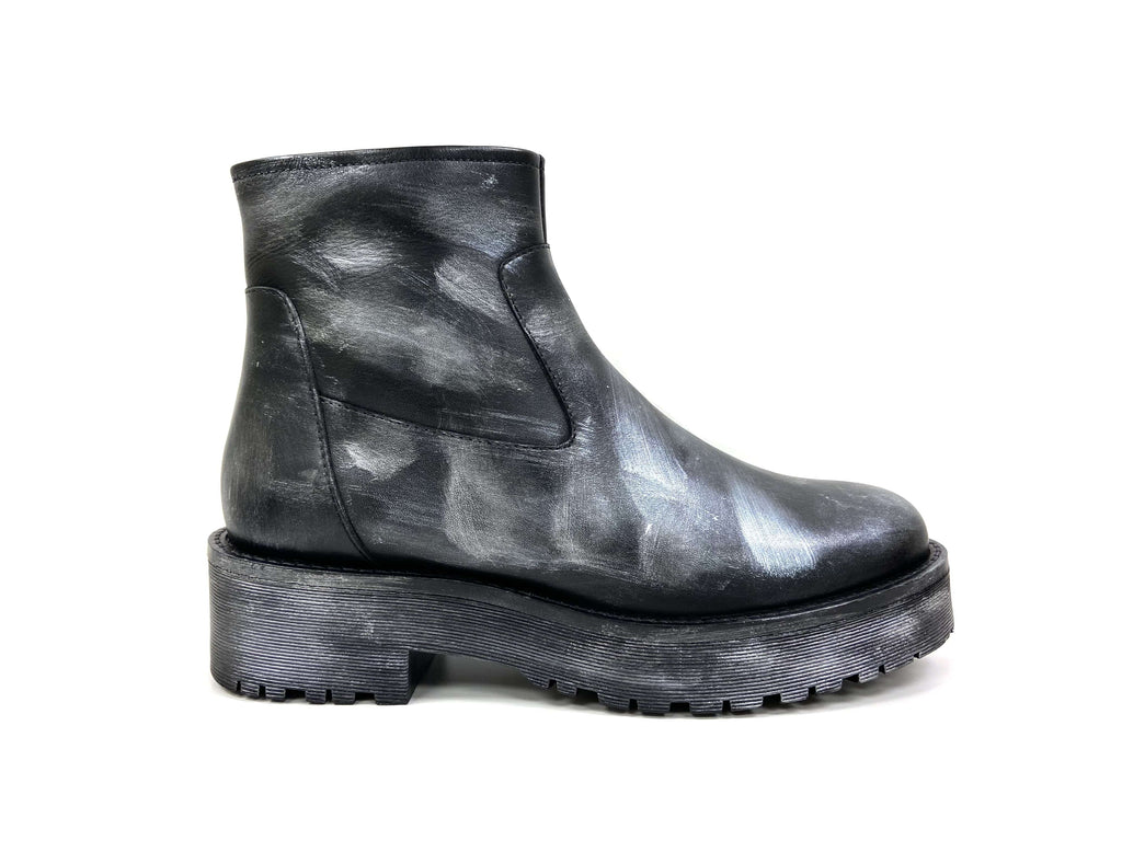 oobash Women's Boots Emilia Silver Ankle Bootie