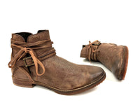 oobash Women's Boots Fringe Brown Vintage Booties