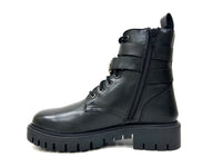 oobash Women's Boots Ivy Black Ringed Combat Boot