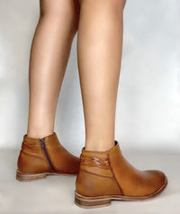 oobash Women's Boots Maya Tan Vintage Bootie