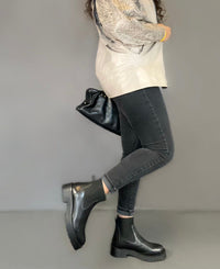 oobash Women's Boots Olivia Black Platform Chelsea