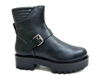 oobash Women's Boots Skylar Black Biker Boot