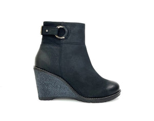 oobash Women's Boots Sophie Black Wedge Bootie