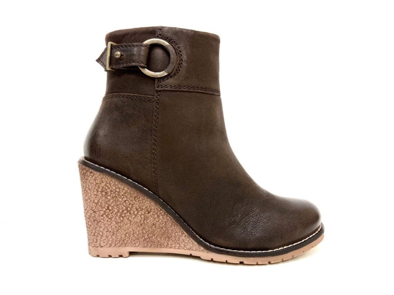 oobash Women's Boots Sophie Brown Wedge Bootie