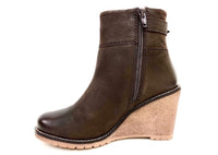 oobash Women's Boots Sophie Brown Wedge Bootie